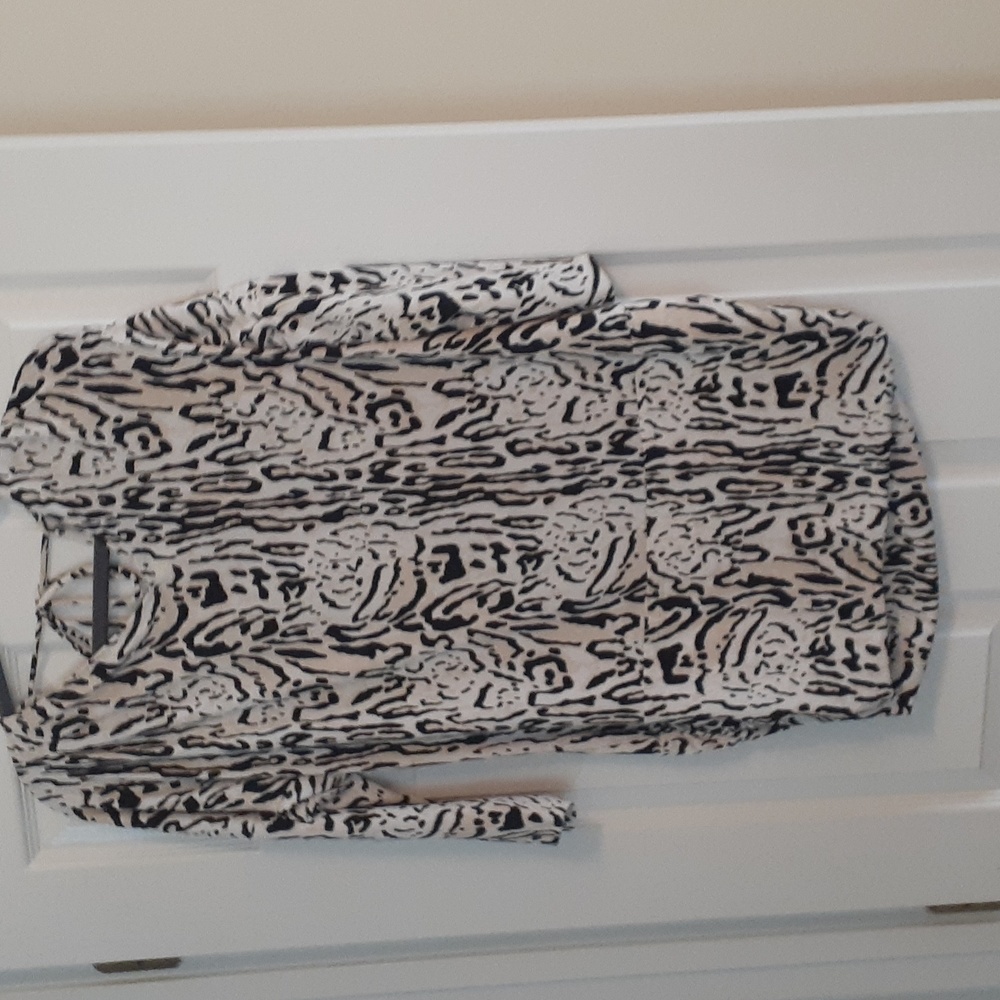 Black and white womans blouse
